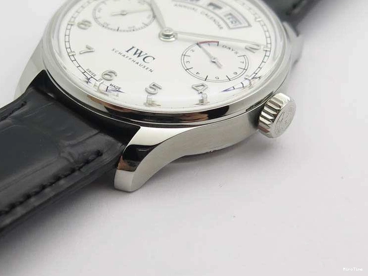 MIROTIME 0421 SportInspired Portuguese Real PR Real Annual Calendar IW503501 YLF 1:1 Best Edition White Dial On Leather Strap A 7241